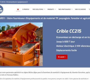 Réalisation et maintenance site Web Arev équipements