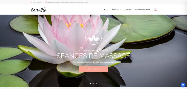 Réalisation du site Web L'art de Flo
